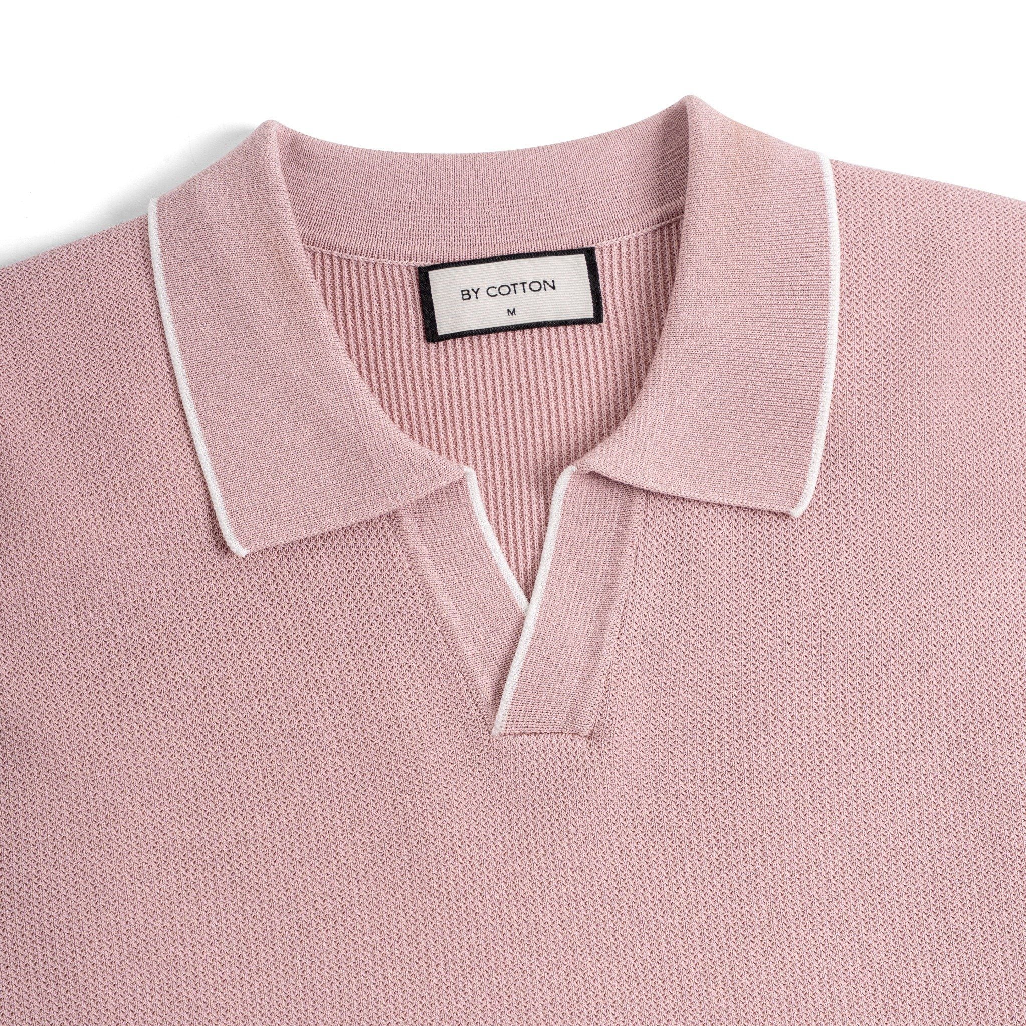 Áo Polo Dệt Kim By Cotton Visco Hồng