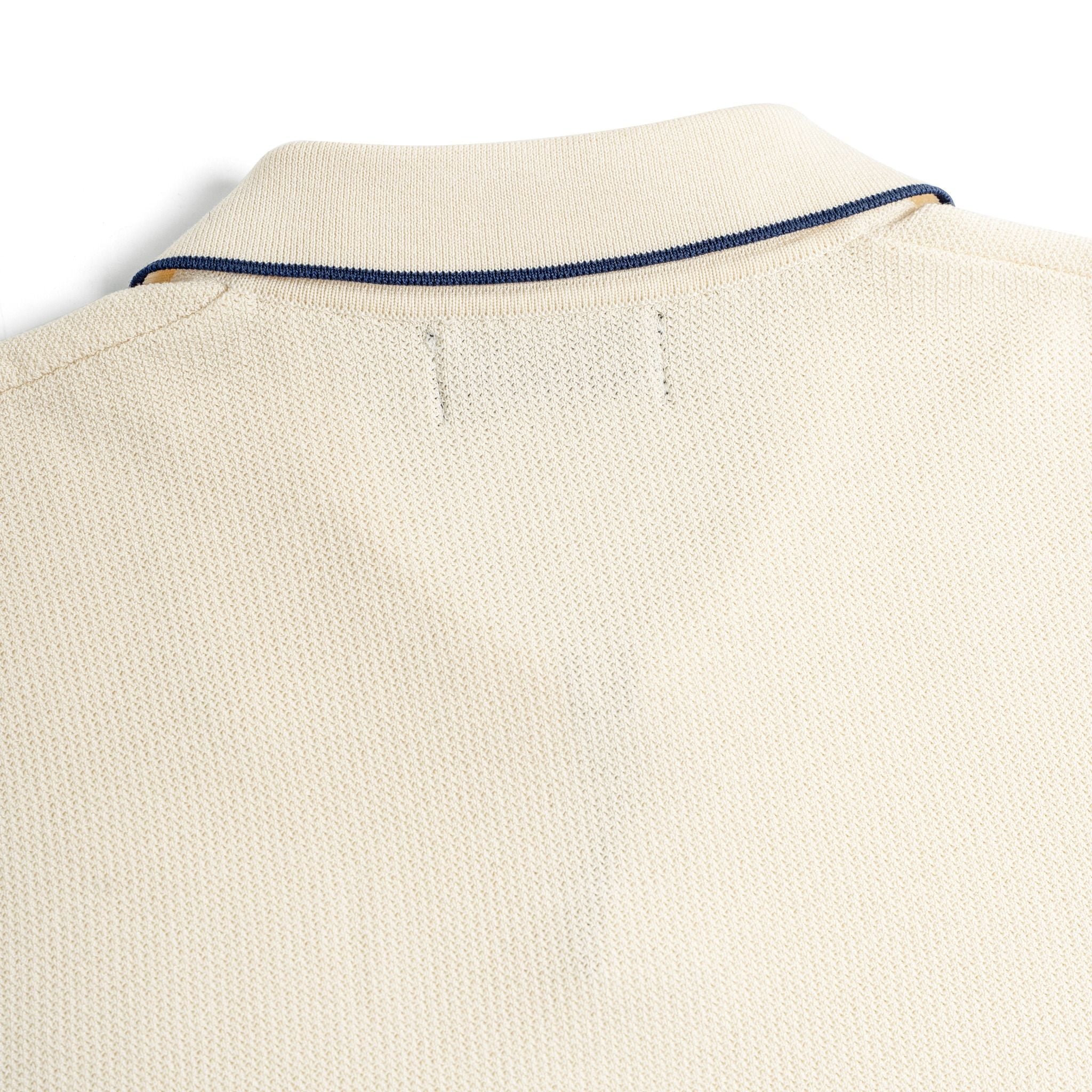 Áo Polo Dệt Kim By Cotton Visco Kem