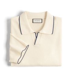 Áo Polo Dệt Kim By Cotton Visco Kem Đậm