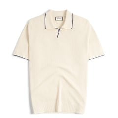 Áo Polo Dệt Kim By Cotton Visco Kem Đậm