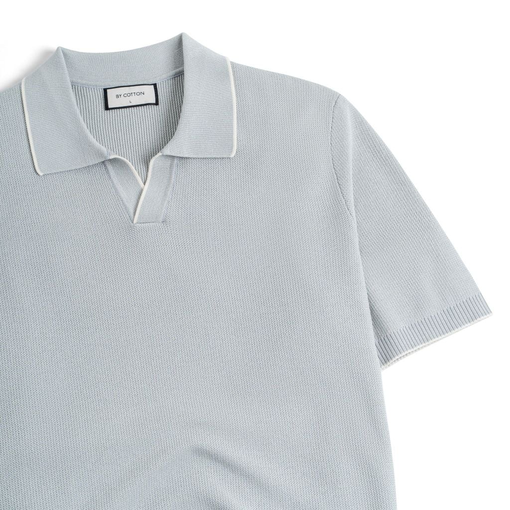 Áo Polo Dệt Kim By Cotton Visco Xanh Đậu