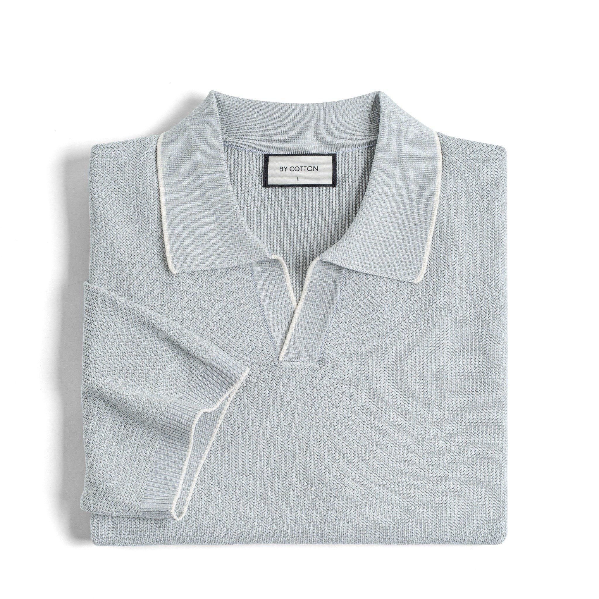 Áo Polo Dệt Kim By Cotton Visco Xanh Đậu