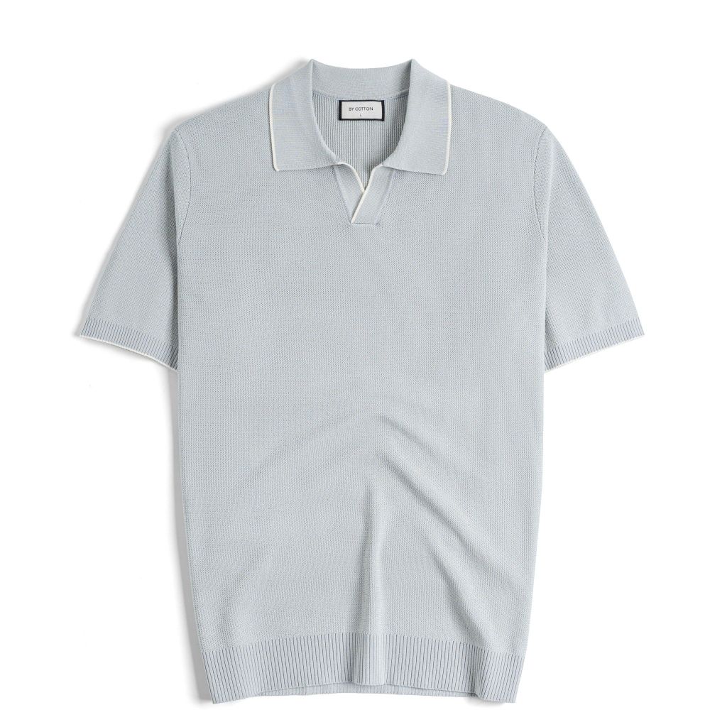 Áo Polo Dệt Kim By Cotton Visco Xanh Đậu