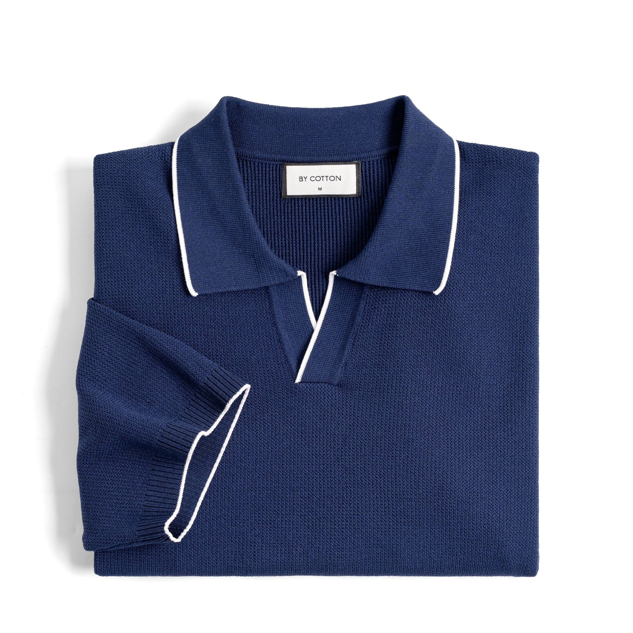 Áo Polo Dệt Kim By Cotton Visco Xanh Đen