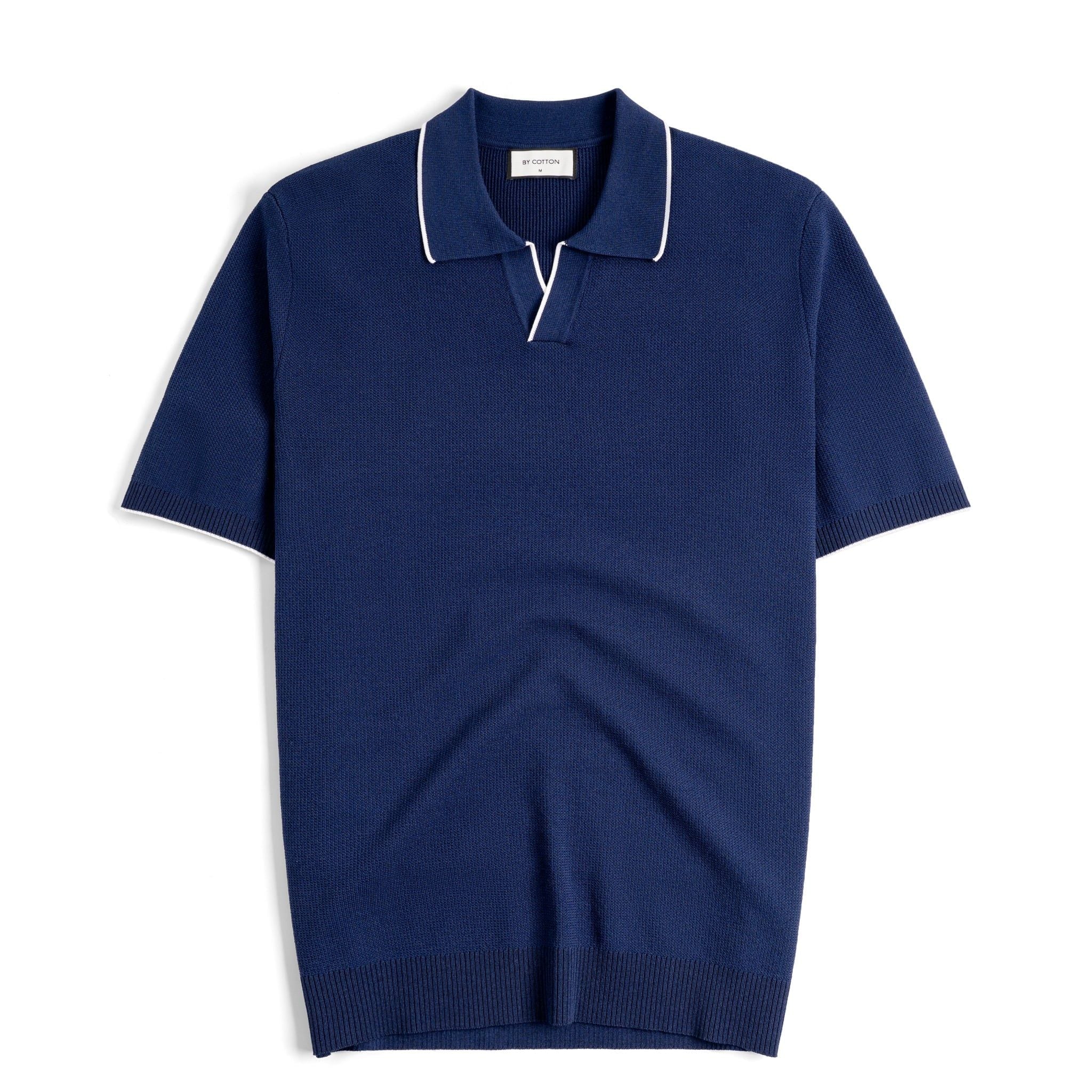 Áo Polo Dệt Kim By Cotton Visco Xanh Đen