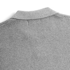 Áo Polo Dệt Kim By Cotton Waffle Xám
