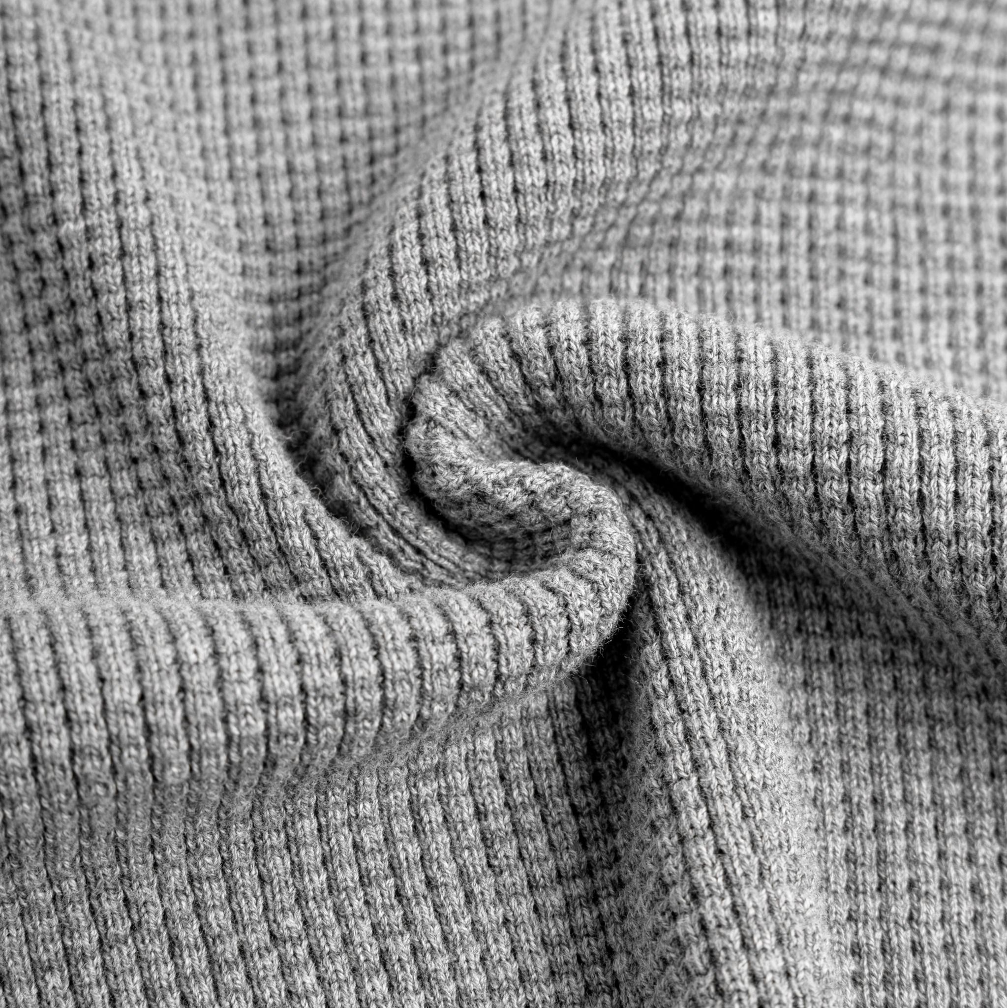 Áo Polo Dệt Kim By Cotton Waffle Xám