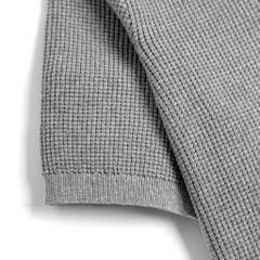 Áo Polo Dệt Kim By Cotton Waffle Xám