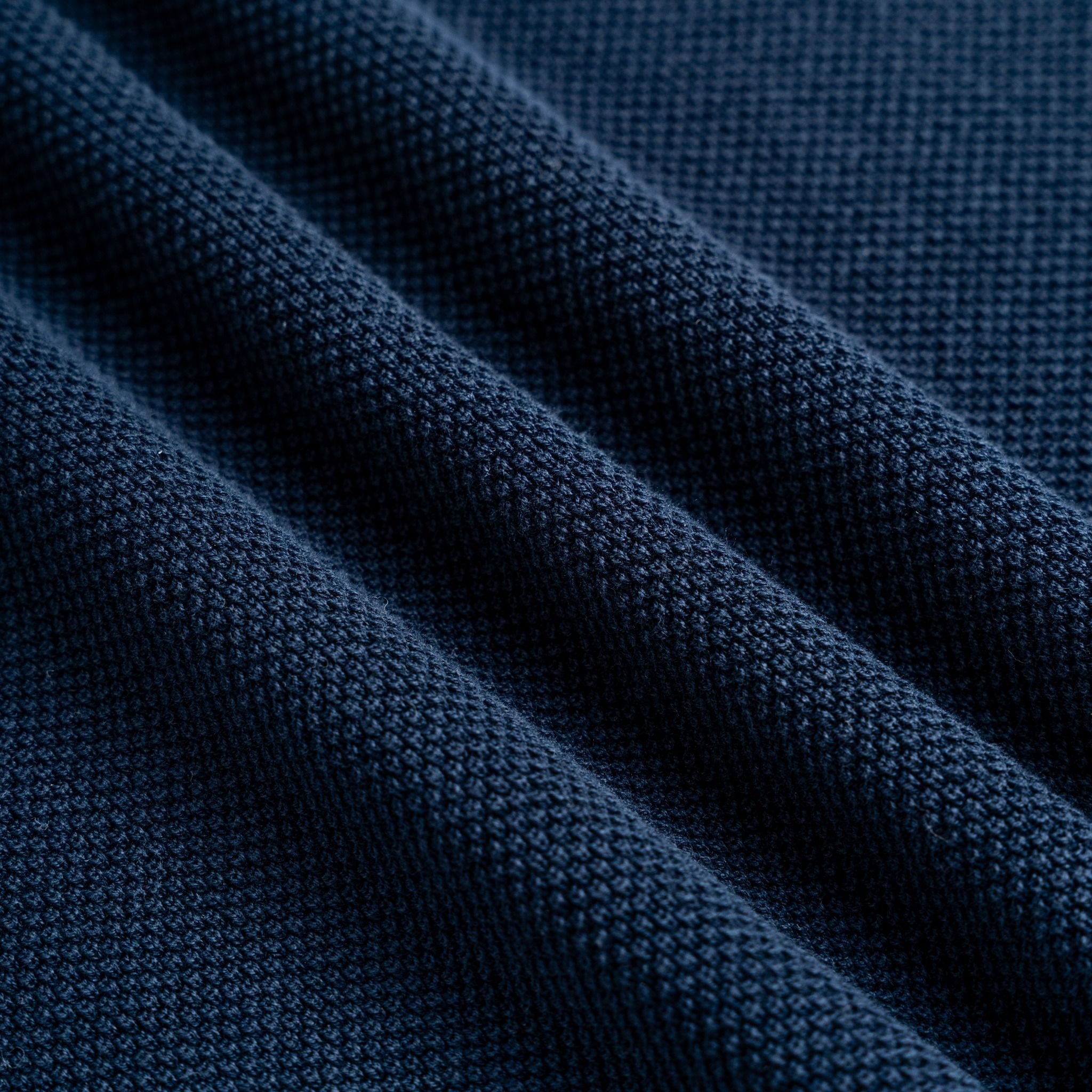 Áo Polo Dệt Kim By Cotton Melange Xanh Đen SS2