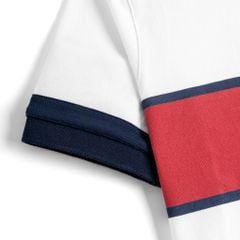 Áo Thun Polo By Cotton In Sọc Ngực Xanh Đen Đỏ