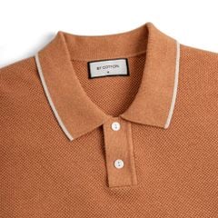 Áo Polo Nam Dệt Kim By Cotton Melange C.gạch SS2