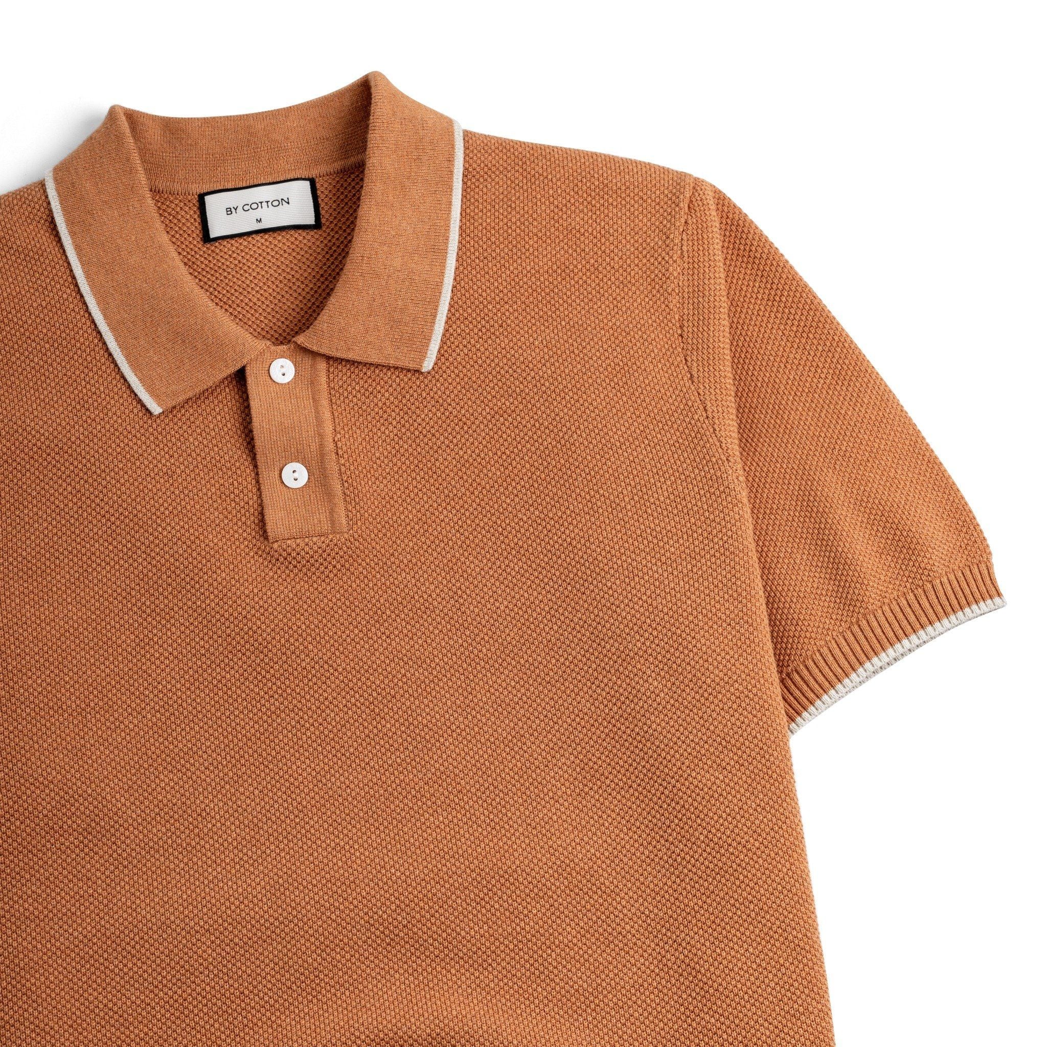 Áo Polo Nam Dệt Kim By Cotton Melange C.gạch SS2