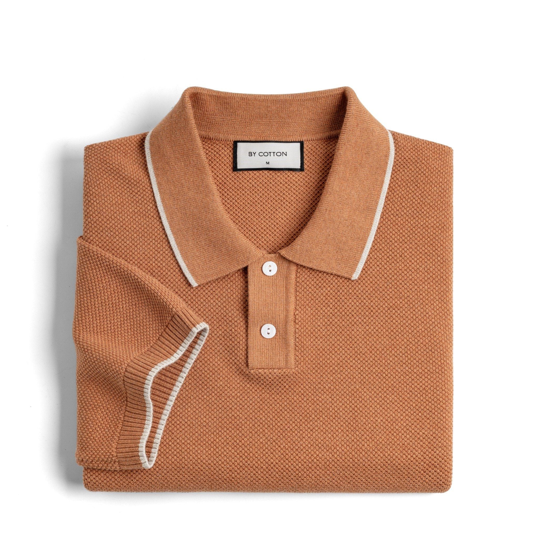 Áo Polo Nam Dệt Kim By Cotton Melange C.gạch SS2