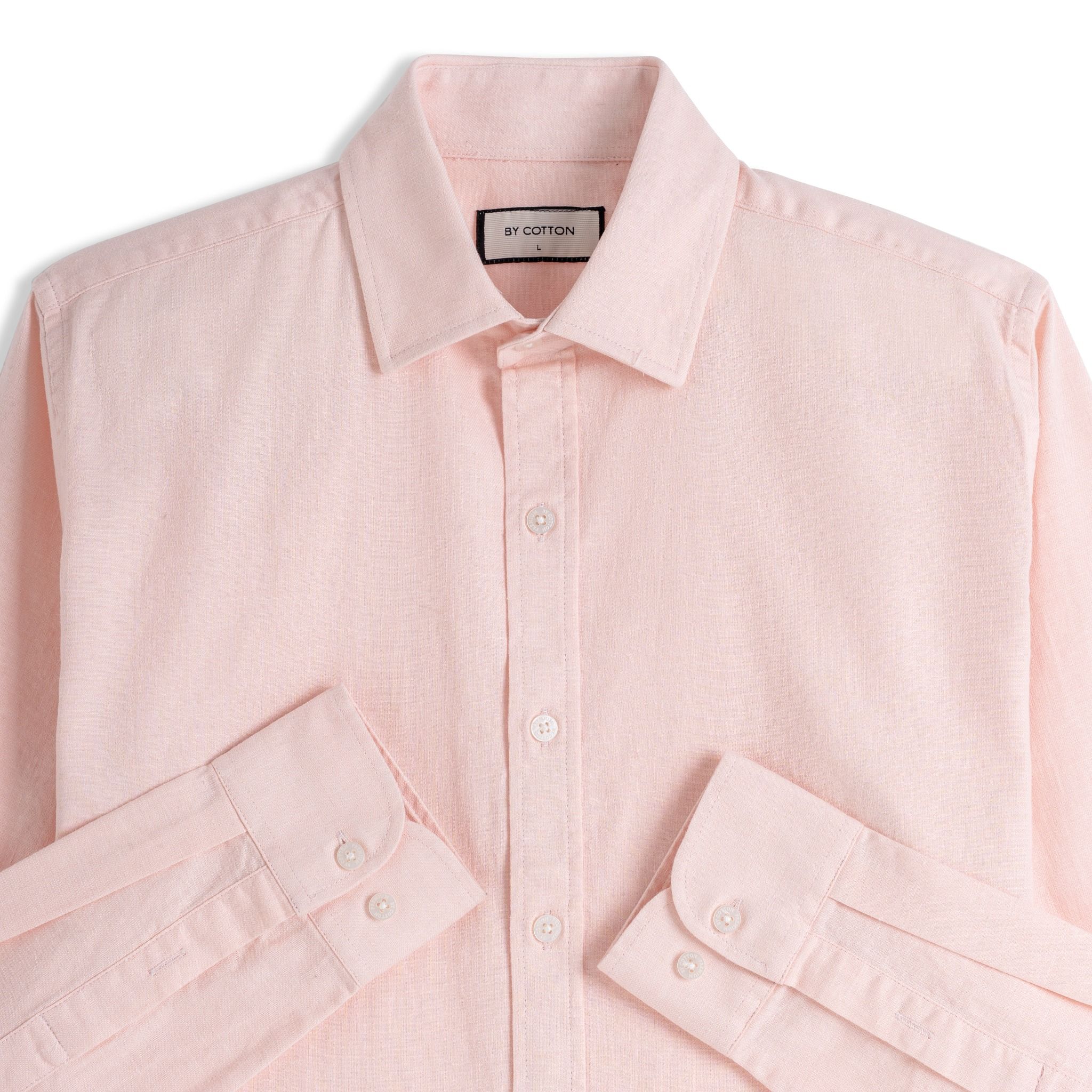 Áo Sơ Mi Nam By Cotton Linen Hồng