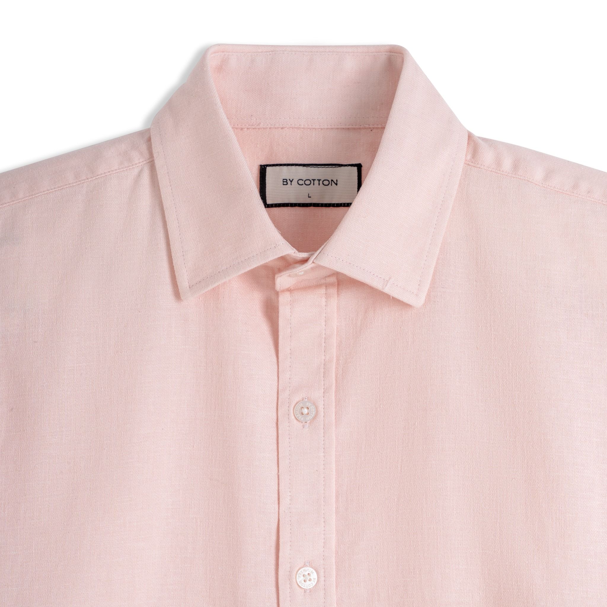 Áo Sơ Mi Nam By Cotton Linen Hồng