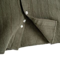 Áo Sơ Mi Nam By Cotton Linen Rêu Sọc