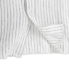 Áo Sơ Mi Nam By Cotton Linen Trắng Sọc Đen