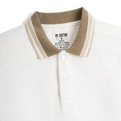 Áo Thun Polo By Cotton 2Layer Kem Phối Bo