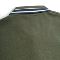 Áo Thun Polo By Cotton 2Layer Rêu Phối Bo