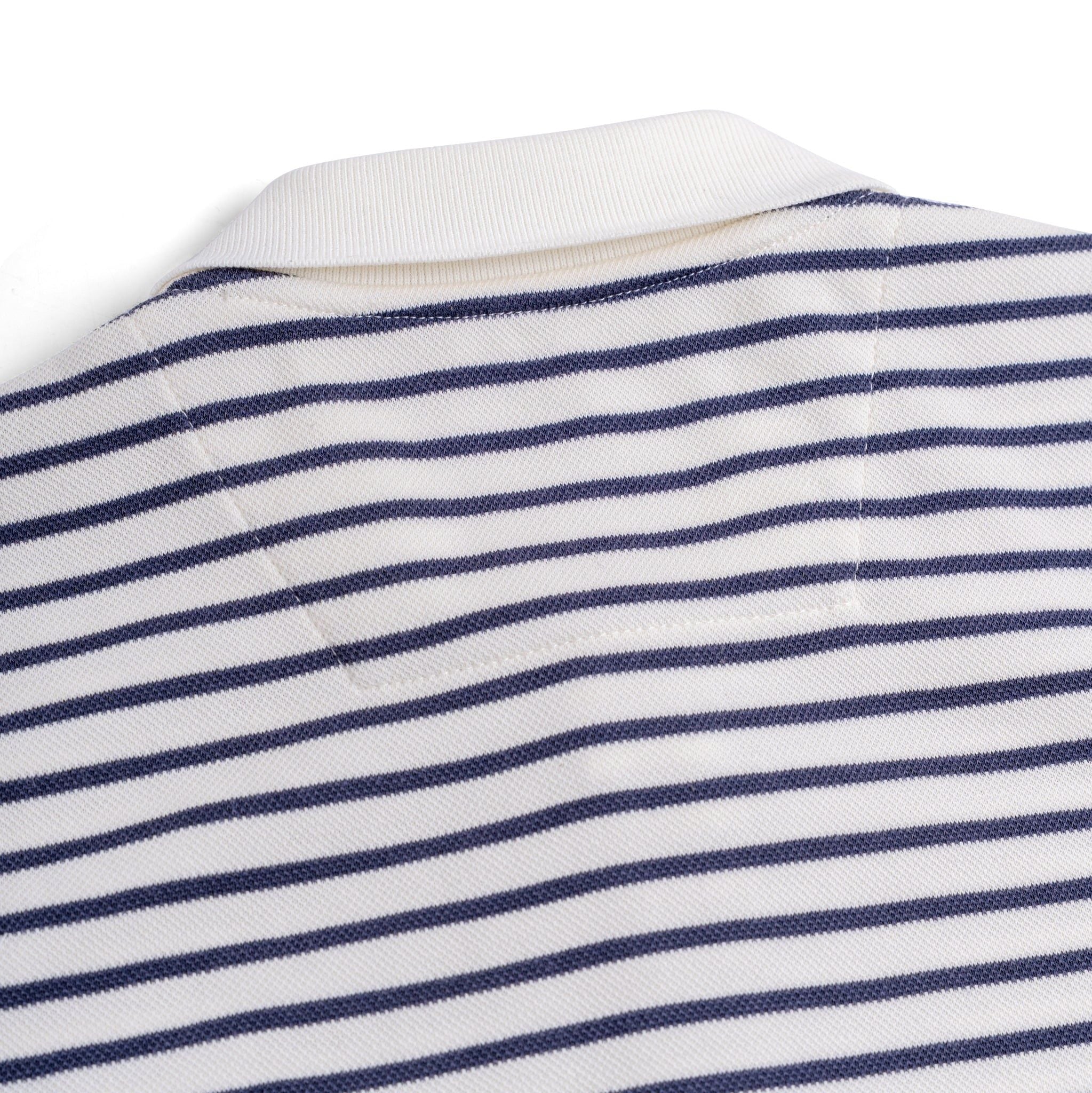 Áo Thun Polo By Cotton 2Layer Sọc Nhỏ Kem Xanh