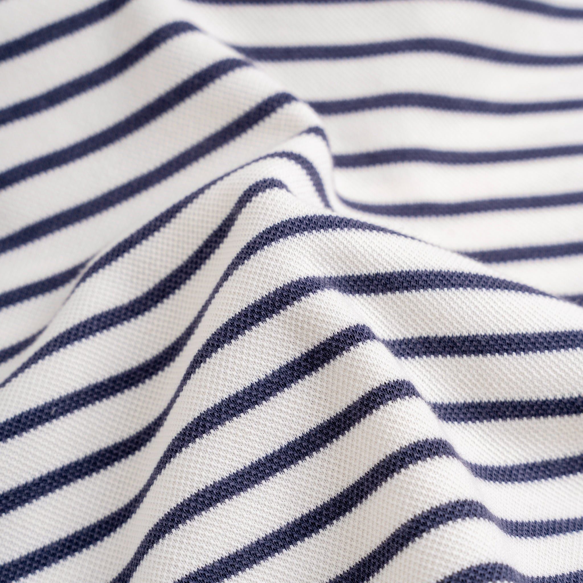 Áo Thun Polo By Cotton 2Layer Sọc Nhỏ Kem Xanh