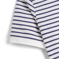 Áo Thun Polo By Cotton 2Layer Sọc Nhỏ Kem Xanh