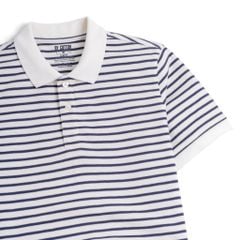 Áo Thun Polo By Cotton 2Layer Sọc Nhỏ Kem Xanh