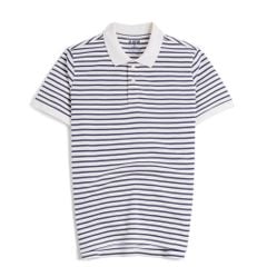 Áo Thun Polo By Cotton 2Layer Sọc Nhỏ Kem Xanh