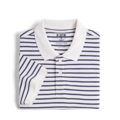 Áo Thun Polo By Cotton 2Layer Sọc Nhỏ Kem Xanh