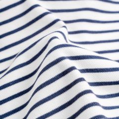 Áo Thun Polo By Cotton 2Layer Sọc Nhỏ Trắng Xanh