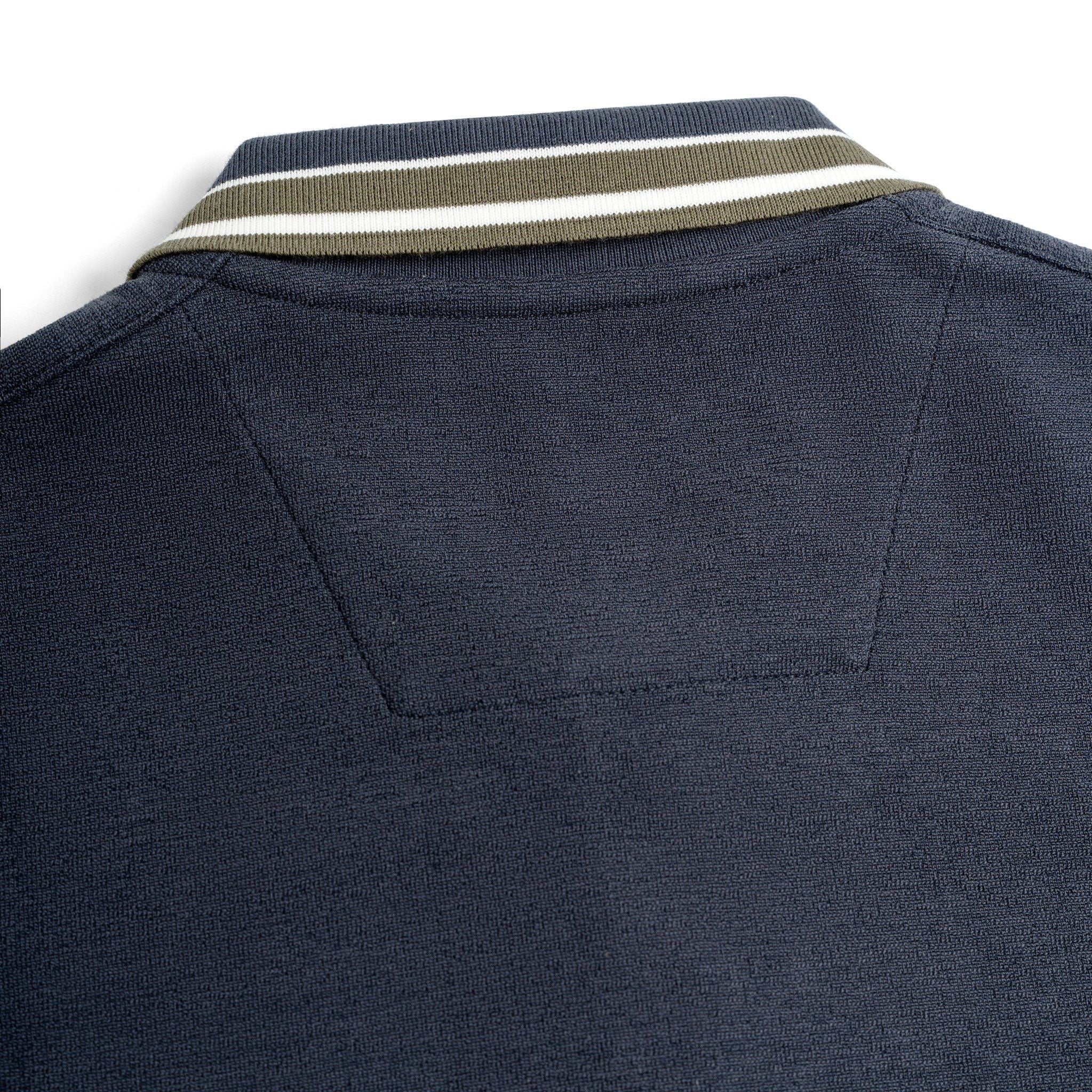 Áo Thun Polo By Cotton 2Layer Xanh Xám Phối Bo