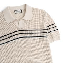 Áo Polo Dệt Kim By Cotton Be Lỗ Sọc Ngực