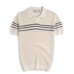 Áo Polo Dệt Kim By Cotton Be Lỗ Sọc Ngực