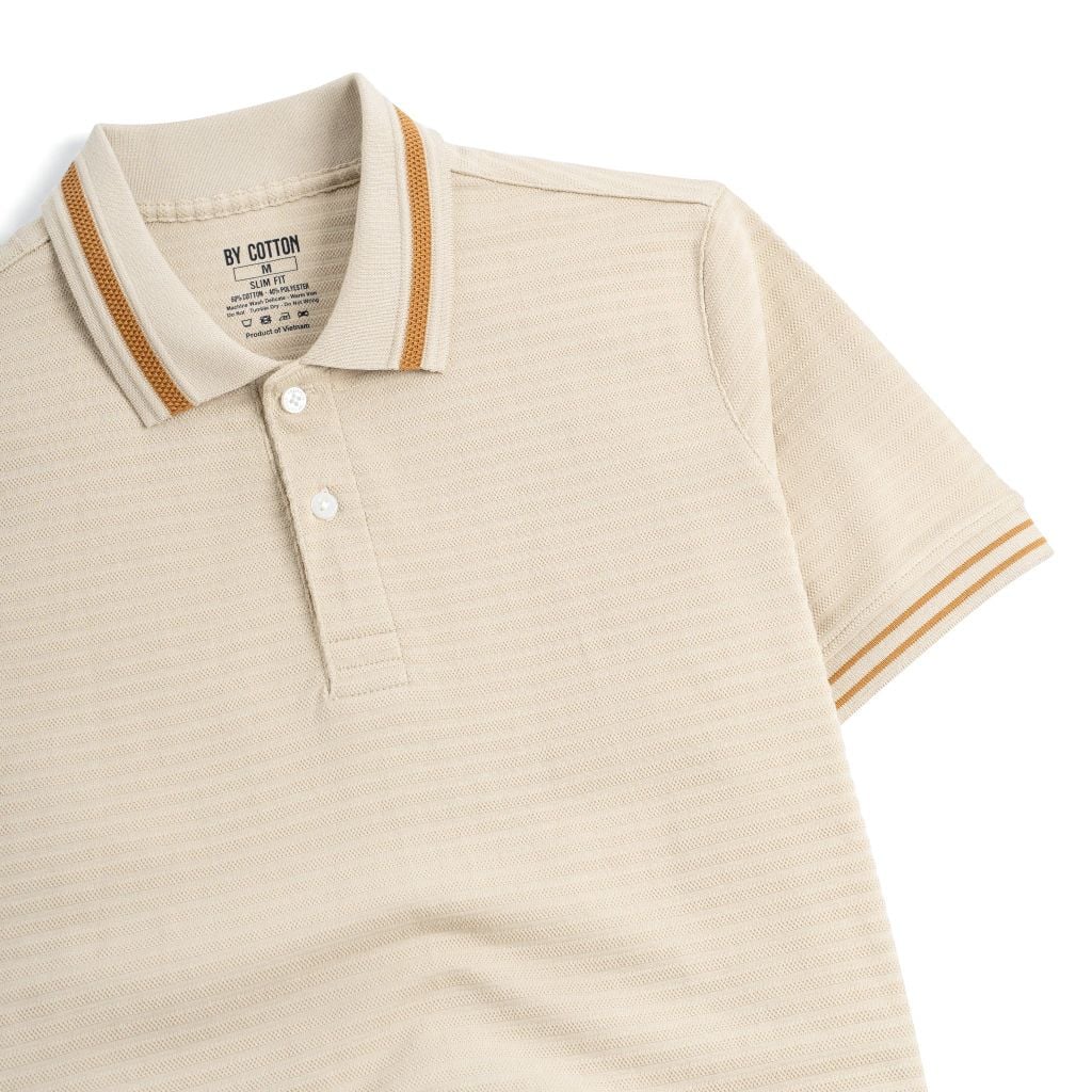 Áo Thun Polo Nam By Cotton Gân Be