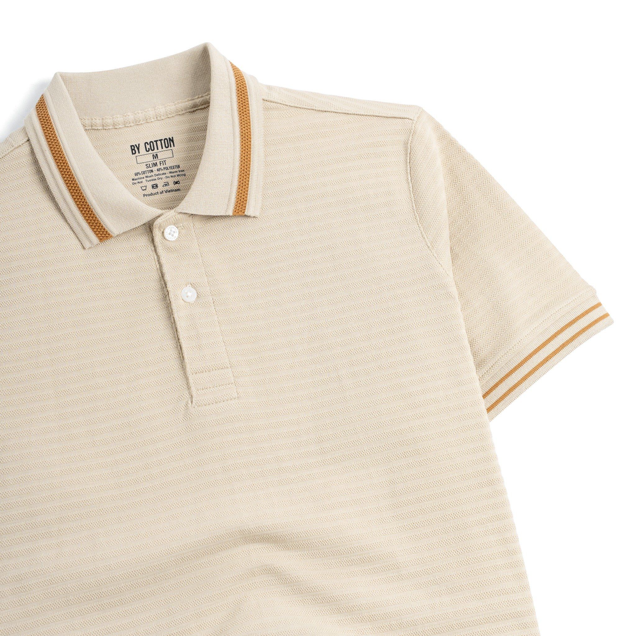 Áo Thun Polo Nam By Cotton Gân Be