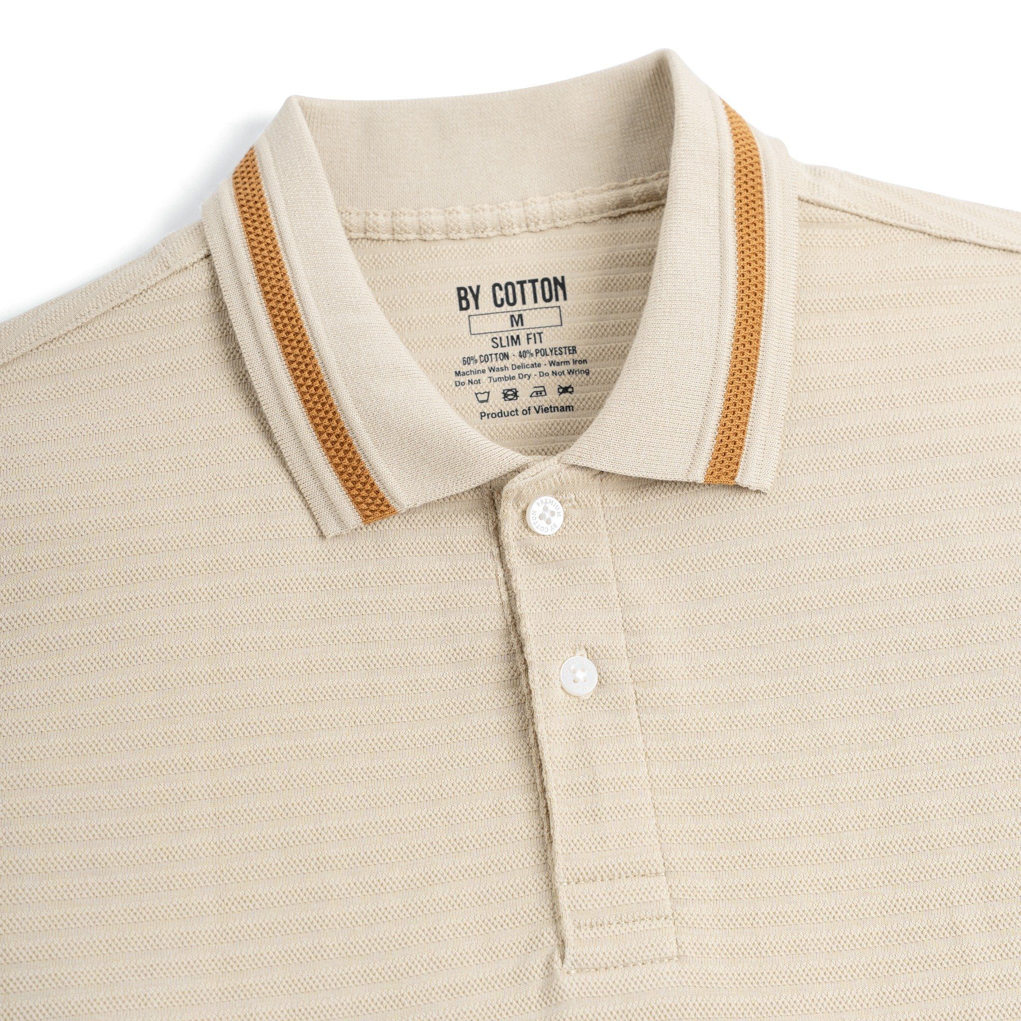 Áo Thun Polo Nam By Cotton Gân Be