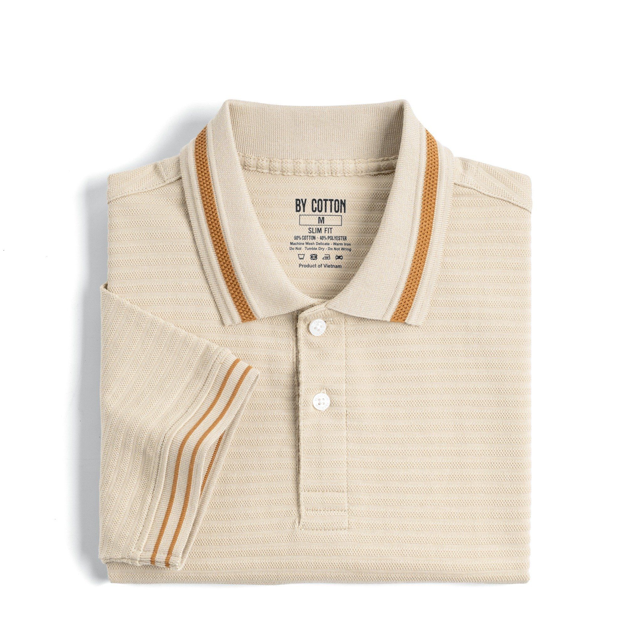 Áo Thun Polo Nam By Cotton Gân Be