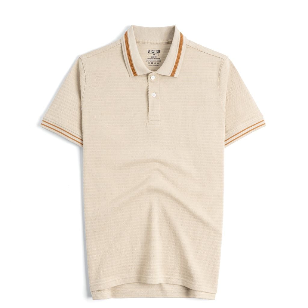 Áo Thun Polo Nam By Cotton Gân Be