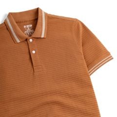 Áo Thun Polo Nam By Cotton Gân Cam Đất