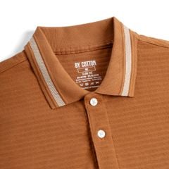Áo Thun Polo Nam By Cotton Gân Cam Đất
