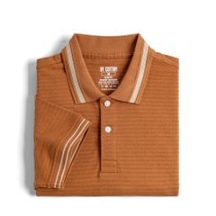 Áo Thun Polo Nam By Cotton Gân Cam Đất