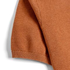 Áo Thun Polo Nam Dệt Kim By Cotton Melange Cam Gạch