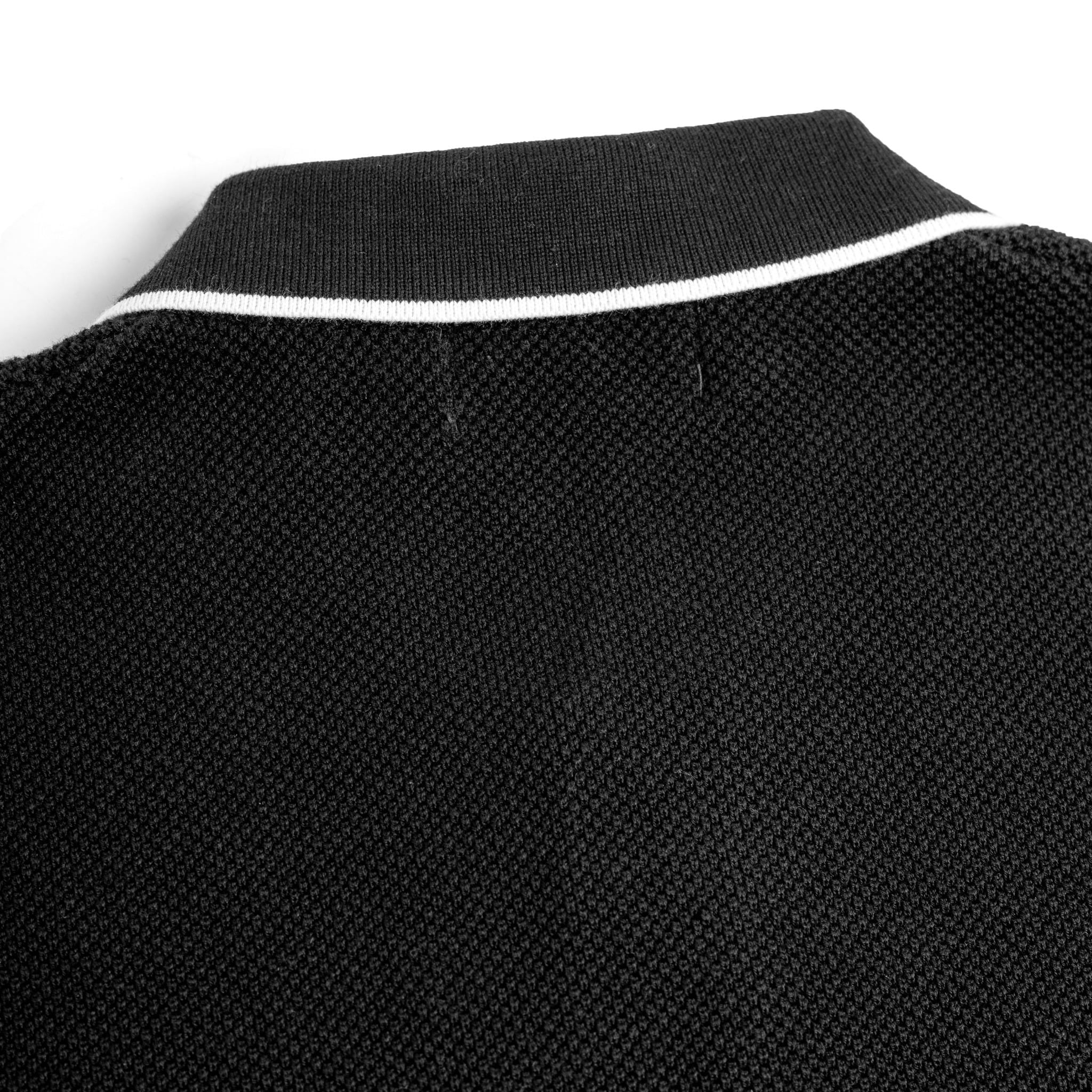 Áo Polo Dệt Kim By Cotton Melange Đen SS2