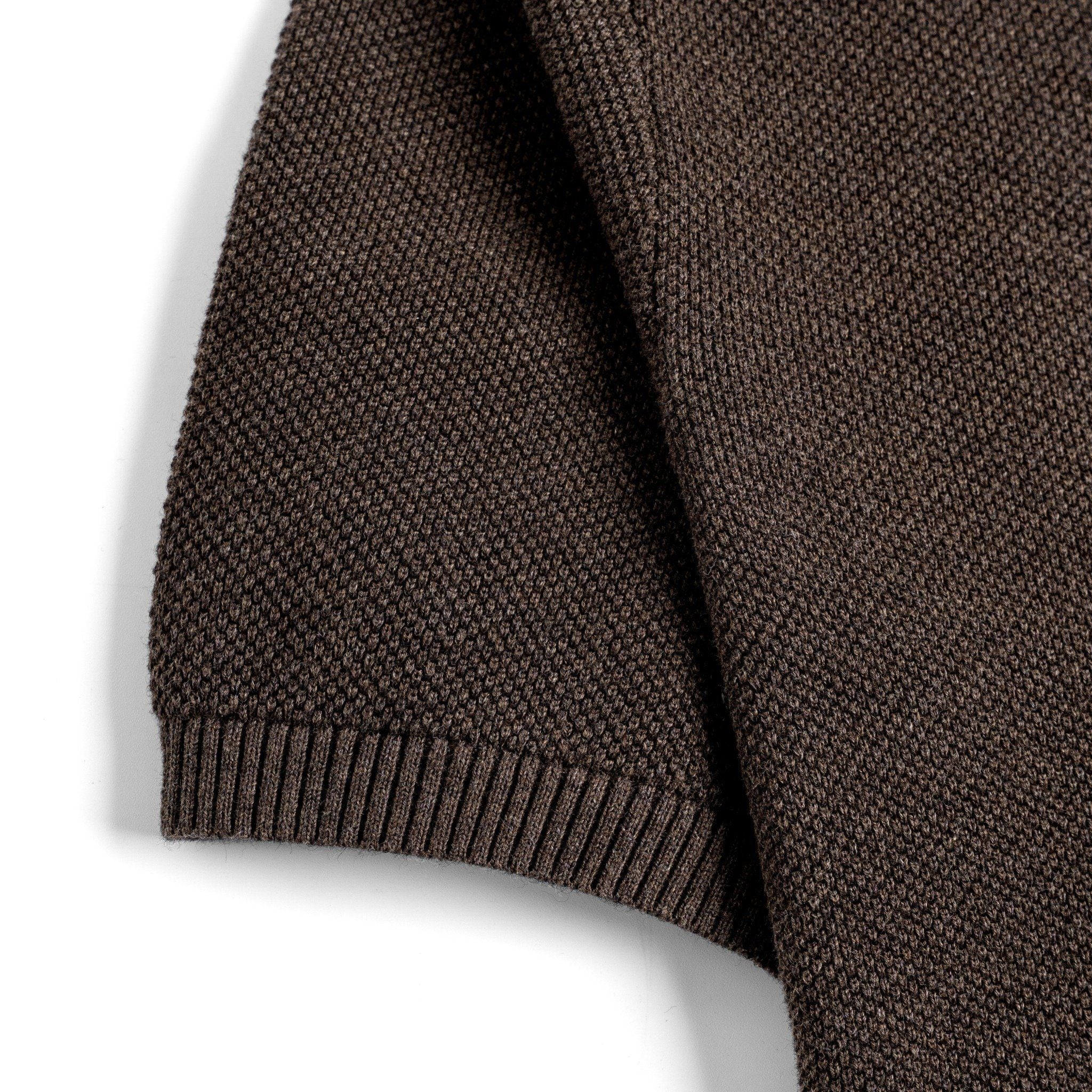 Áo Polo Dệt Kim By Cotton Melange Nâu