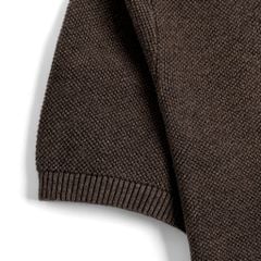 Áo Polo Dệt Kim By Cotton Melange Nâu