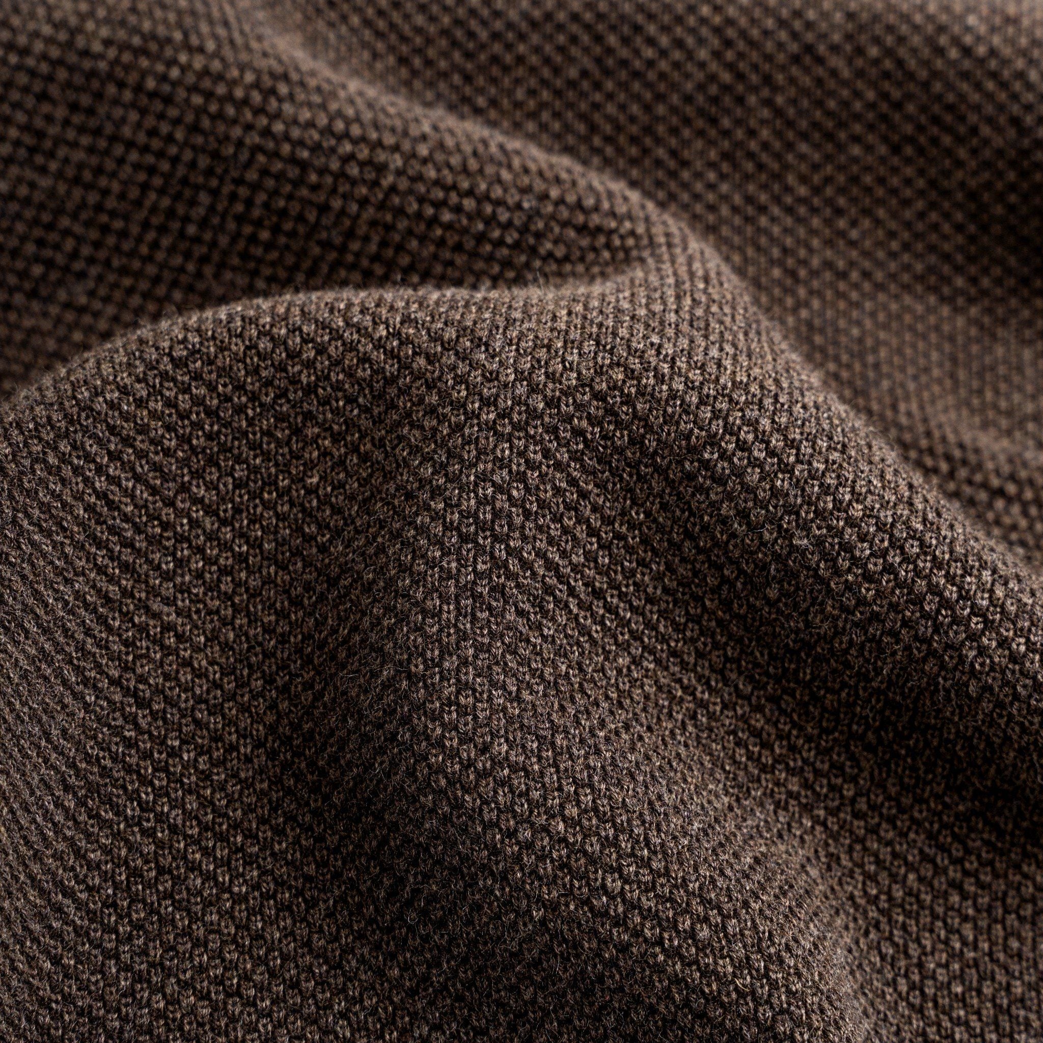 Áo Polo Dệt Kim By Cotton Melange Nâu