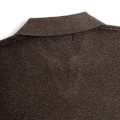 Áo Polo Dệt Kim By Cotton Melange Nâu