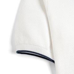 Áo Polo Dệt Kim By Cotton Melange Trắng SS2