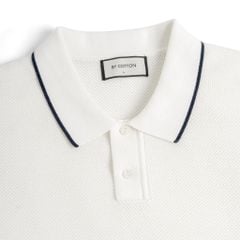 Áo Polo Dệt Kim By Cotton Melange Trắng SS2