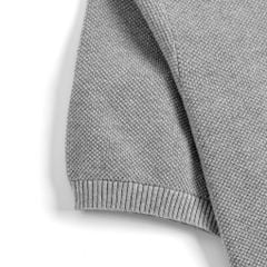 Áo Thun Polo Nam Dệt Kim By Cotton Melange Xám Lông Chuột